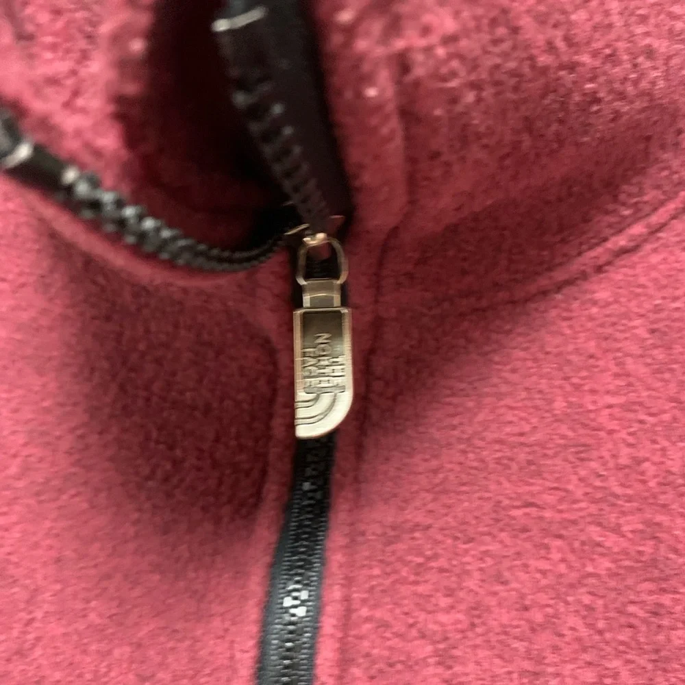 RARE Vintage The North Face Rage Burgundy Black Anorak Fleece Jacket Size XL USA - Picture 3 of 8